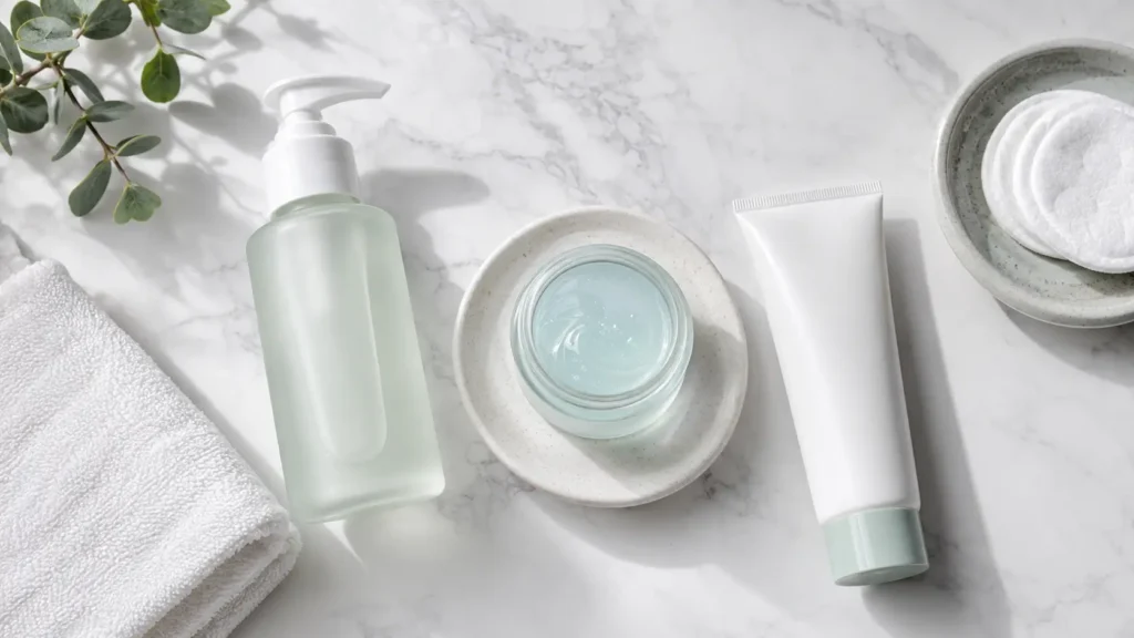 Simple skincare routine for oily skin